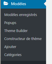 1 Modèle blog menu